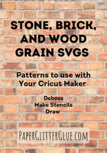 Load image into Gallery viewer, Stone, Brick, and Wood Grain Pattern SVGs to Use with Your Cricut Maker