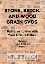 Load image into Gallery viewer, Stone, Brick, and Wood Grain Pattern SVGs to Use with Your Cricut Maker
